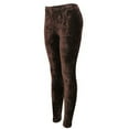 thumbnail image 2 of TD Women's Ultra Soft Velvet Stretch Winter Leggings (M/L, Dark Brown), 2 of 3