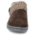 thumbnail image 4 of Clarks Womens Slipper Suede Leather Knitted Collar Clog Slippers - Plush Faux Fur Lining (Brown Premium Suede, 8), 4 of 6