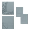 thumbnail image 5 of Modern Threads 4-Piece Solid Ocean Blue Microfiber Bed Sheet Set, California King, 5 of 12