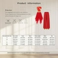 thumbnail image 7 of Jowowha Womens Liturgical Dance Sleeveless Dress Wide Leg Pants 2-piece Performance Outfit Red L, 7 of 7