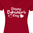 thumbnail image 4 of Inktastic Happy Valentine's Day Women's V-Neck T-Shirt, 4 of 5