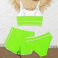 thumbnail image 2 of Girls Swimsuit Set 3 Piece Summer Tankini Set with Cover up Shorts Sport Bathing Suit For Teens 9-10 Years, 2 of 6