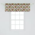 thumbnail image 2 of Ambesonne Mexican Valance Pack of 2, Cartoon Cactus Salsa, 54"X18", Multicolor, 2 of 4
