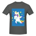 thumbnail image 4 of Bingfone Cool Unicorn Star Golden Men'S Loose Fit Short-Sleeve Pocket T-Shirt, 4 of 7