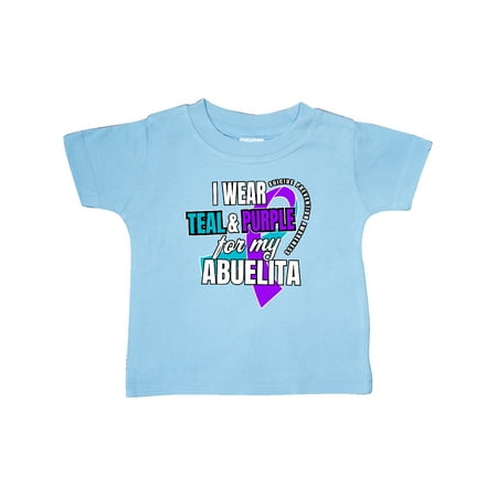 

Inktastic Suicide Prevention I Wear Teal and Purple for My Abuelita Gift Baby Boy or Baby Girl T-Shirt