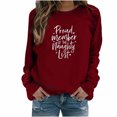 thumbnail image 2 of Pntutb Tops de mujer Suéter de cuello redondo con estampado navideño Blusa suelta Sudadera sin capucha Pntutb Pntutb-3584, 2 of 7
