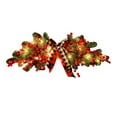 thumbnail image 1 of Guirlande de Noël Linteau Branches de Pin Artificielles avec Nœud à Carreaux Bonne Année Déco Maison Simulation Linteau de Fruits Rouges, 1 of 10