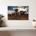 thumbnail image 2 of Elephant Stock Free Running Horses Wall Art - Horizontal Canvas Wall Art - Living Room Wall Decor - Animal Canvas - Blue And Beige Decor - 12" x 8", 2 of 8