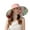 Pink, variant on Wide Brim Floppy Sun Hat with Colorful Printed Underside UV Protection Lightweight Foldable Design for Outdoor Use - Beige