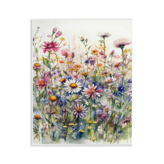Stupell Industries Assorted Wild Flowers Plants & Flowers Painting Unframed Art Print Wall Art, 11 x 14