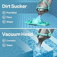 thumbnail image 2 of SPECSTAR Cordless Pool Vacuum with Telescopic & Extension Poles 9.12ft, 18.5 GPM Suction, 60-Min Run Time, Handheld Cleaner Rechargeable with Battery Indicator for Pools/Spas- Green, 2 of 9