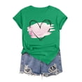 thumbnail image 4 of LUOGENLI T-shirts pour Femmes Mode Décontractée Chemises Imprimées Col Rond Manches Courtes Tee Tops Tunique Blouse 4TG T-shirts Graphiques pour Femmes Vert Saint-Patrick L, 4 of 4