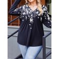 thumbnail image 4 of Weardear Womens Plus Size Long Sleeve Shirts V Neck Fall Tunic Tops for Dressy Casual, 4 of 5