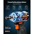 thumbnail image 3 of Dranite 12V Brushless Motor 1/4 Inch Cordless Impact Driver Kit - 3000 RPM Max with Battery & Charger, 20 Bits & LED Light, Ideal for Furniture, Electrical, Home Repairs, 3 of 10