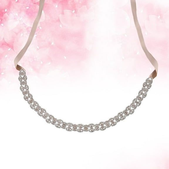 ORDDIART Rose Gold Metal Rhinestone Belt for Women Bridal Wedding Dress Accessory 1Pcs