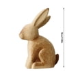 thumbnail image 2 of Easter Decorations Brown Bunny Decor Rabbit Figurines, Wabi Sabi Easter DIY Bunny Statue of 2for Spring Tabletop Home Decor Farmhouse Shelf Mantel ,7.08 in, 2 of 4