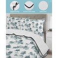 thumbnail image 3 of Quilt King Size Bedding Set, Farmhouse Castle Reversible Summer Quilt 3 Pieces, Country Green Tree Vintage Plants Garden Lightweight Bedspreads Coverlets with 2 Pillow Shams for All Seasons, 3 of 5
