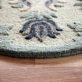 thumbnail image 4 of LR Home Traditional Floral Motif Area Rug, 3' Round, Blue / Gray, 4 of 7