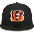 thumbnail image 2 of Men's New Era Black Cincinnati Bengals  Main 59FIFTY Fitted Hat, 2 of 6