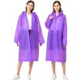 thumbnail image 1 of Ponchos de lluvia para adultos, mujeres y hombres (paquete de 2-5), impermeables de EVA reutilizables, chaquetas con capucha, equipo de lluvia impermeable portátil, 1 of 4