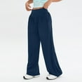 thumbnail image 2 of qucoqpe Women's Wide Leg Yoga Pants Casual Loose High Waist Sweatpants Stretch Lounge Bottom with Pockets, 2 of 5