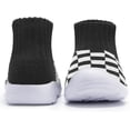 thumbnail image 5 of Toddler Sock Shoes Baby Walking Shoes Infant Slippers Boys & Girls Non-Slip Sneakers Black Plaid 15-18 Months, 5 of 7