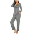 thumbnail image 2 of Celivon Womens Maternity Nursing Pajama Set Breastfeeding Sleepwear Set, 2 of 2