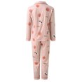 thumbnail image 5 of Xmyrz Womens Pajamas Sets Outfit Sets Peach Plaid Print Lightweight Long Sleeve Lapel Button Up Nightdress Slim Fit Sleepwear Pj Clothes Sets, 5 of 5