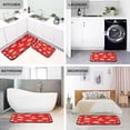 thumbnail image 5 of Gingerbread Man Red Kitchen Mat - Cushioned Anti Fatigue Kitchen Rug Set of 2, Non Slip Waterproof Kitchen Mats for Kitchen, Laundry, Sink, Office 19.7"×27.6"+19.7"×47.2" Home Decor, 5 of 7