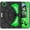 Black+Green, variant on Kids Case for iPad Pro 11 2022/2021/2020/2018/Air 4/Air 5 with Pencil Holder, Lightweight Shockproof Stand Anti-Slip Rugged Silicone PC Case Cover for Boys Girls, Black