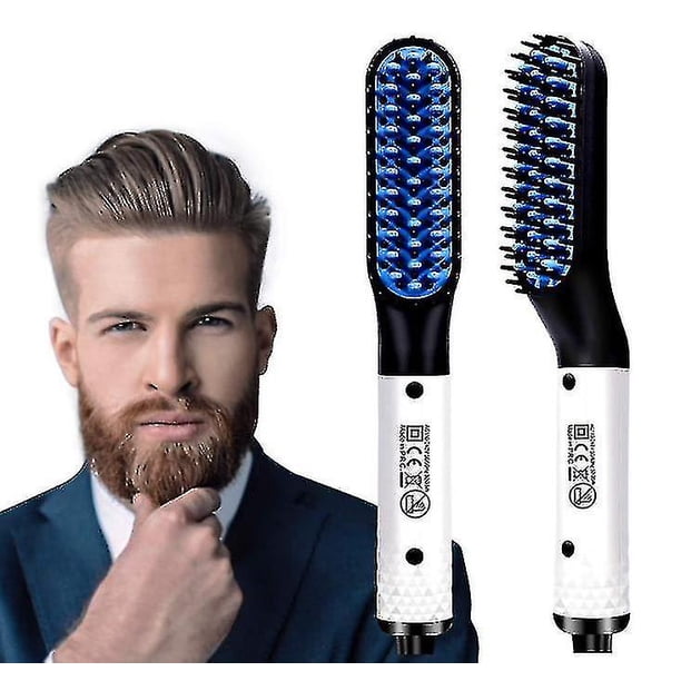 Plancha de barba para hombres, peine para alisar el cabello para hombres