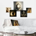 thumbnail image 2 of Designart "Monochrome Sacred Geometry I" Modern Midcentury Metal Wall Art Set, 2 of 5