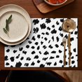 thumbnail image 4 of White and Black Of Leopard Print Summer Placemats Table Placemats Set Of 4-Linen Kitchen Washable Placemats Table Mats 11.8"x17.7"Non-Slip Heat Resistant, 4 of 5