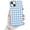 Brown, variant on Cute Gingham Phone Case for iPhone 13 / iPhone 14 Case 6.1", Aesthetic Trendy Plaid Checkered Pattern Print Design Cover Hard PC Shockproof Soft TPU Glossy Protection Girls Women Funda, Blue