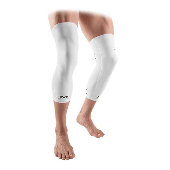 McDavid MD6400 Abrasion Knee Sleeves Pair Blk, ADULT M, WHITE