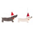 thumbnail image 4 of Colgantes Navideños Dachshund Sunnimix Blanco y Gris, 4 of 7