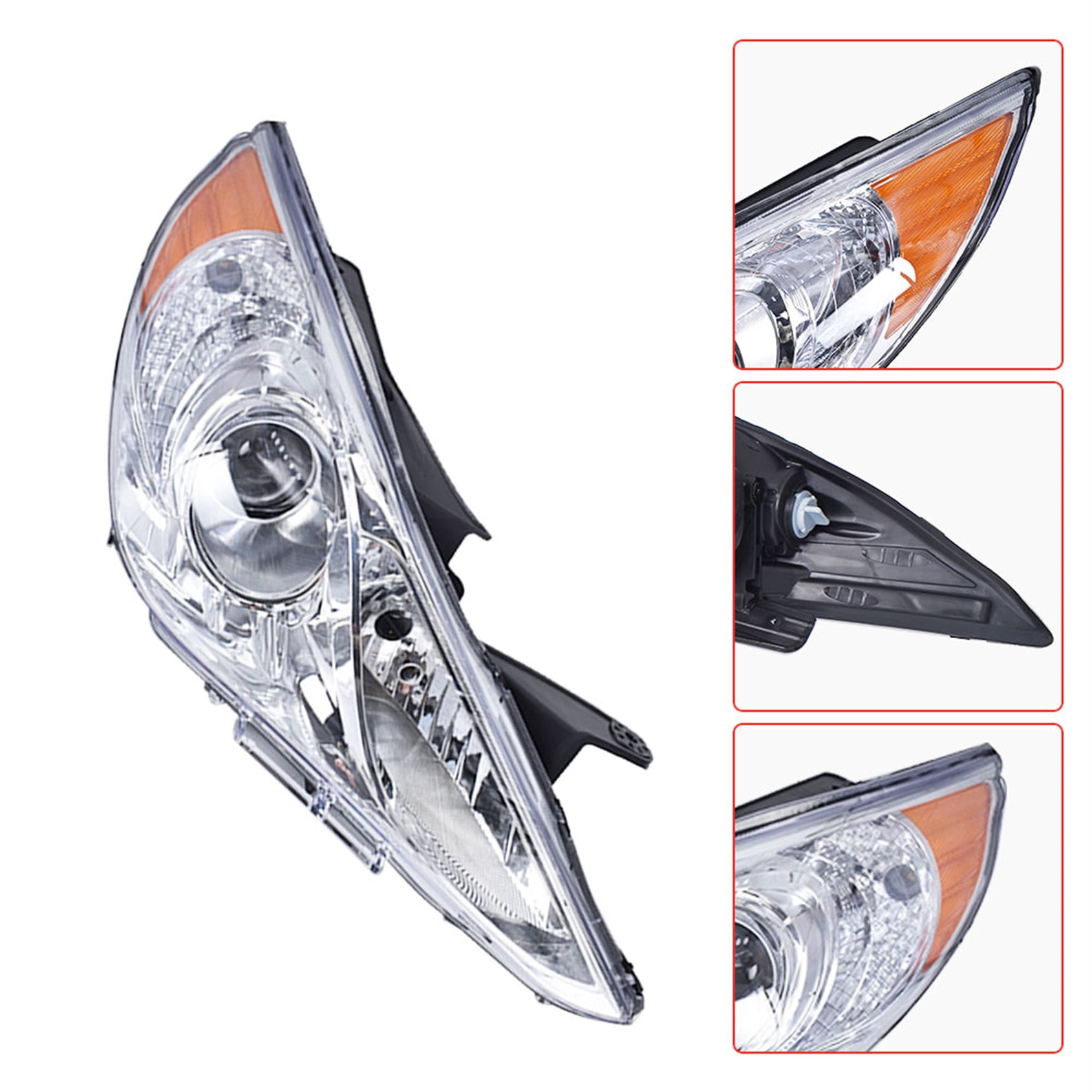 Headlights Assembly Replacement for 2011-2014 Hyundai Sonata Headlights Pair Left and Right Side (Passenger Driver Side)