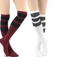 thumbnail image 4 of Teehee Women's Fashion Knee High Socks - 2 Pairs Pack (Original Stripes), 4 of 5