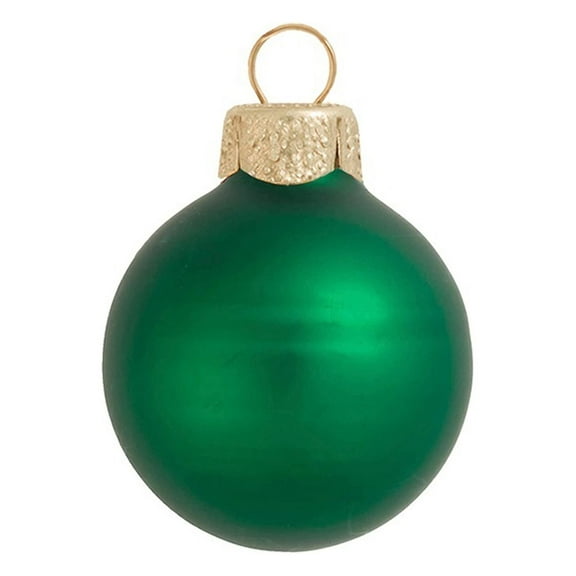 Whitehurst Matte Finish Glass Christmas Ball Ornament - 7" (180mm) - Green