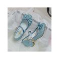 thumbnail image 4 of Crocowalk Children Dress Shoes Sparkle Princess Shoe Bowknot Mary Jane Anti-Slip Glitter Kids Casual Performance Blue 10C, 4 of 7