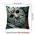 thumbnail image 4 of Halloween Horror Classic Movie Decorative Throw Pillow Covers Trick or Treat Sam Scream Grim Reaper Porch Outdoor Home Decor, Chainsaw Killer Scary Mask Couch Cushion Case, 4 of 7