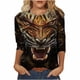 thumbnail image 2 of Puntoco Blusa informal de manga larga con cuello redondo y estampado de animales novedosos para mujer Puntoco Puntoco-1319, 2 of 5