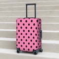 thumbnail image 6 of Fotbe Rose red polka dots Luggage Cover Protector, Suitcase Protector，Scratch and Dirt Resistant, Fits 18-32 Inch Luggage-Large, 6 of 7