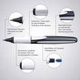 thumbnail image 4 of WWS-Ray Cartridge Rollerball Pen, M (Medium), Refillable, Onyx Barrel, Royal Blue Erasable Ink Cartridge (187807), 4 of 4