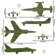 thumbnail image 2 of TimMee Plastic Army Men Cold War Fighter Jets - OD Green Airplanes Made in USA, 2 of 6