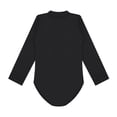 thumbnail image 4 of Aiihoo Kids Girls Fleece Gymnastics Leotards Long Sleeves Nude Undergarment Leotard Ballet Dance Dancewear Black Mock Neck 4-5, 4 of 7