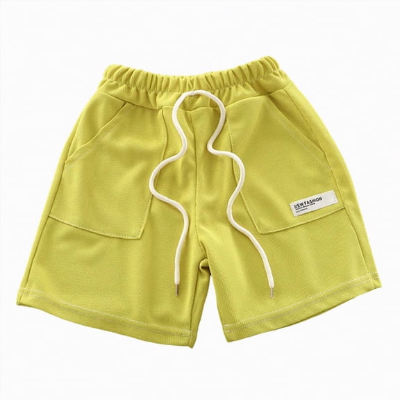 Yindaity Basketball Shorts Boys Toddler Boy Shorts Elastic Waist Boys Athletic Basketball Soccer Shorts Summer Comfort for Playwear(Green,6-7 Years)