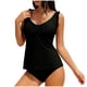 thumbnail image 1 of Conjunto de Bikini de Cintura Alta para Mujeres Traje de Baño Dividido Suelto de Color Sólido, Conjunto de Bikini de Corte Alto para Mujeres con Cojín de Pecho Y Almohadillas Extraíbles, Ropa de Play, 1 of 8