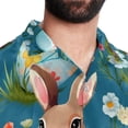 thumbnail image 5 of Easter Men's Short Sleeve Beach Shirts, Casual Poplin Button Down Shirt, Summer Casual Printed Unisex Shirts, 5 of 6