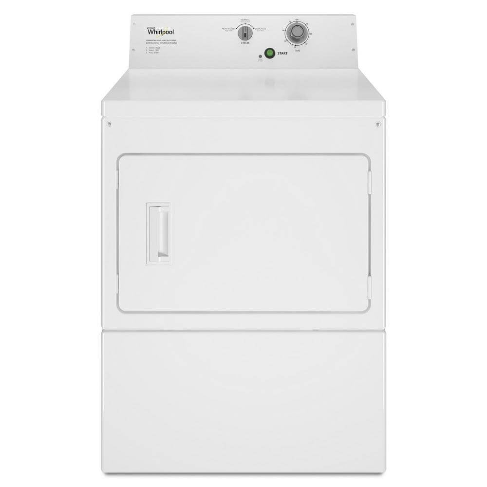 Whirlpool CEM2795JQ 7.4 Cu. Ft. White Commercial Electric Top Load Dryer